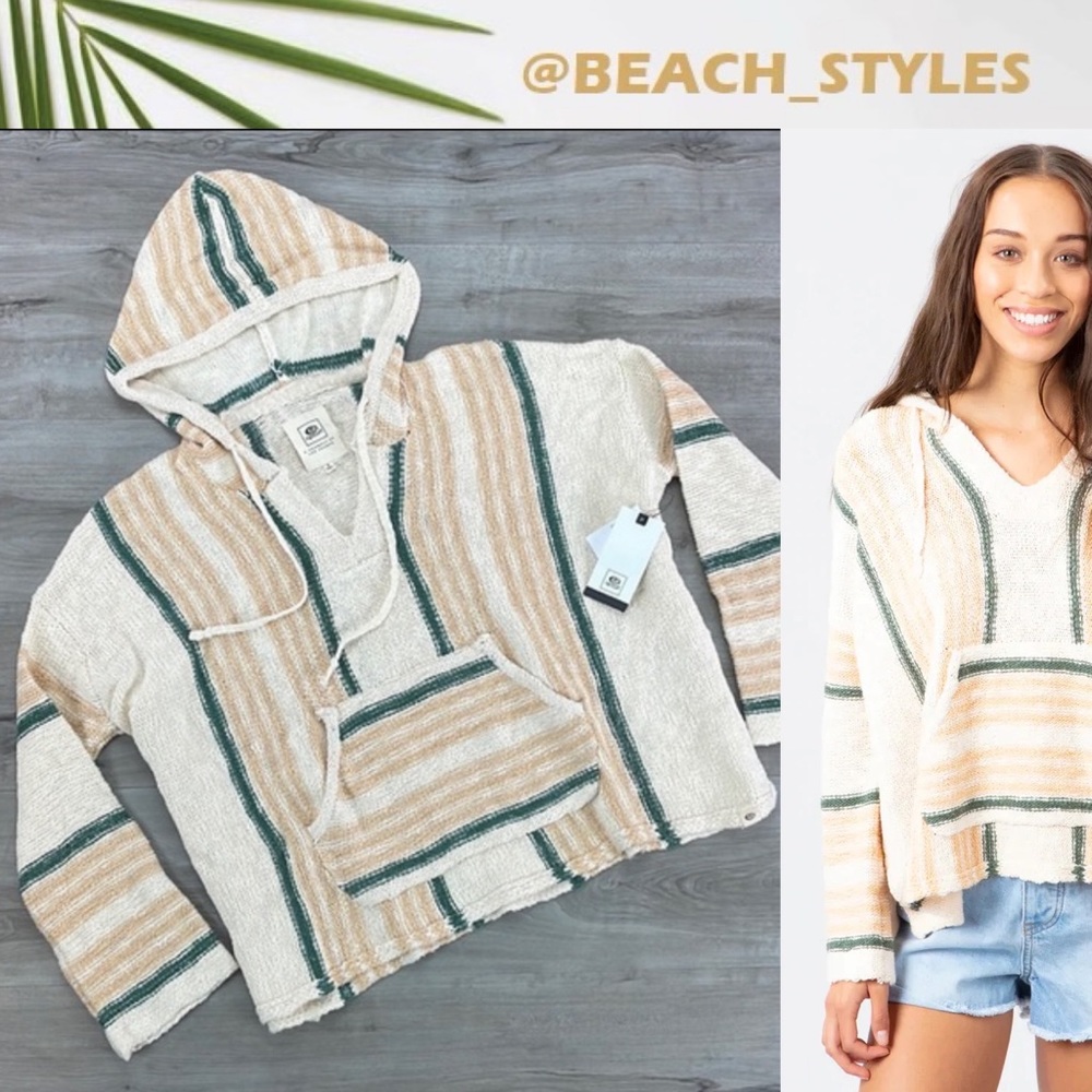 🔆RIP CURL🔆 LA BONITA PONCHO HOODIE SWEATER - Picture 1 of 9
